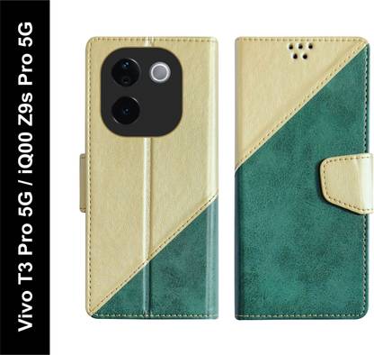 SBMS Flip Cover for Vivo T3 Pro 5G, iQ00 Z9s Pro 5G Back Cover Case with Magnatic Closure