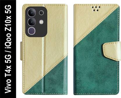SBMS Flip Cover for Vivo T4x 5G / iQOO Z10x 5G Back Cover Case with Magnatic Closure