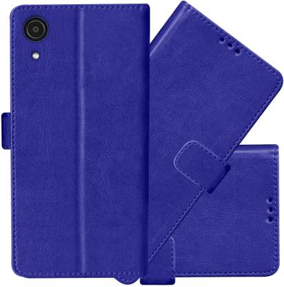 kridha Flip Cover for Samsung A03 Core flip cover Blue | SM-A032F flip cover Blue | Samsung A03 Core cover