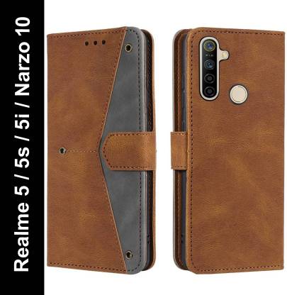 Openbuy Flip Cover for Realme 5, Realme 5s, Realme 5i, Realme Narzo 10