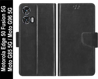 SBMS Flip Cover for Motorola G85 5G / Moto G96 5G / Moto Edge 50 Fusion 5G Back Cover Case