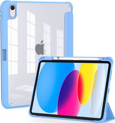 Proelite Flip Cover for Apple iPad (A16) 11th/10th Gen (2025/2022), Transparent case Cover with Pencil Holder