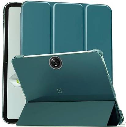 Proelite Flip Cover for OnePlus Pad Go 11.35" Cover Transparent Flip Case with Stylus, Support Auto Sleep Wake