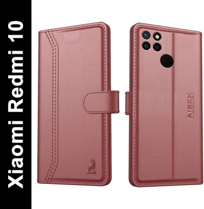 AIBEX Flip Cover for Redmi 10| Premium Leather Finish | Magnetic Closure | Kickstand Feature | Shockproof