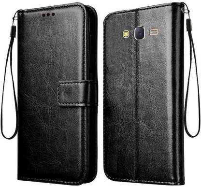 SUCH Flip Cover for Galaxy J7 leather flip (Black, Shock Proof, Pack of: 1)