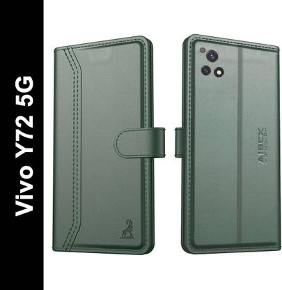 AIBEX Flip Cover for Vivo Y72 5G| Premium Leather Finish | Magnetic Closure | Kickstand Feature | Shockproof