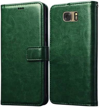 ClickAway Flip Cover for Samsung Galaxy S7 Edge | Leather Finish | Inside TPU with Card Pockets | Back Cover |