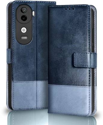 PAKME XUSIVE Flip Cover for Vivo V40E 5G -Dual-Color Leather Finish Wallet - Sky Blue