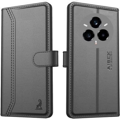 AIBEX Flip Cover for Realme 80 Pro 5G / Realme 14 Pro 5G|Premium Leather Finish | Magnetic Closure | Kickstand