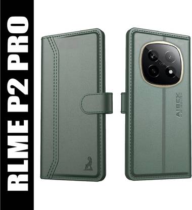 AIBEX Flip Cover for Realme P2 Pro 5G|Premium Leather Finish | Magnetic Closure | Kickstand Feature
