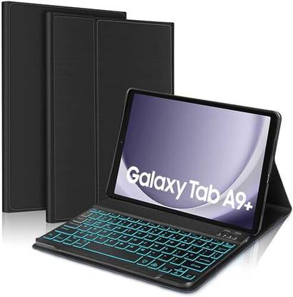 Proelite BacklitKeyboardcaseA9PlusBLK Bluetooth Standard Tablet Keyboard Compatible with Desktop, Laptop, Mac