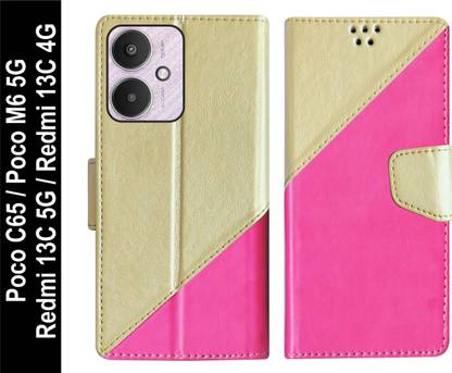 SBMS Flip Cover for Mi Redmi 13C 5G / Mi Redmi 13C 4G / Poco C65 / Poco M6 5G Back Cover Case