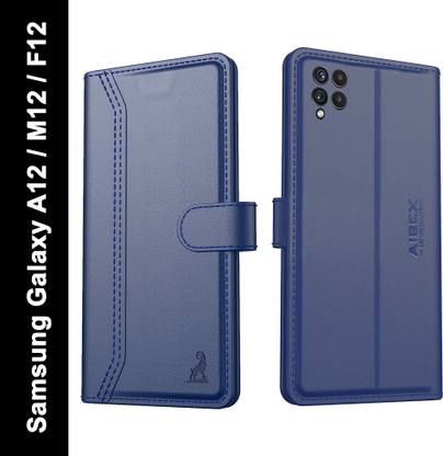 AIBEX Flip Cover for Samsung Galaxy A12 / Samsung Galaxy M12 / Samsung Galaxy F12| Premium Leather Finish