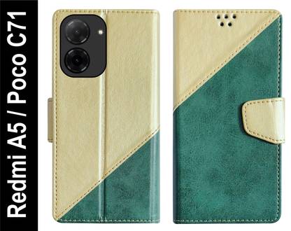 SBMS Flip Cover for Redmi A5 4G / Poco C71 Back Cover Case with Magnatic Closure