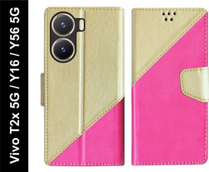 SBMS Flip Cover for Vivo T2x 5G / Vivo Y16 / Vivo Y56 5G Back Cover Case with Magnatic Closure