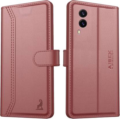 AIBEX Flip Cover for Vivo V21e 5G| Premium Leather Finish | Magnetic Closure | Kickstand Feature | Shockproof