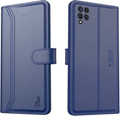AIBEX Flip Cover for Samsung Galaxy A22 5G|Premium Leather Finish | Magnetic Closure | Kickstand Feature