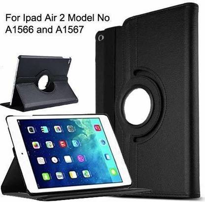 Mobilejoy Flip Cover for iPad Air 2 2014 (Model A1566 A1567) 360 Degree Rotating Flip Case Cover