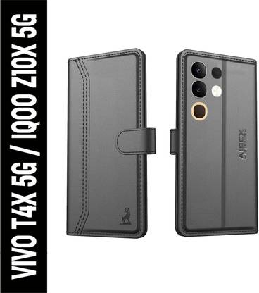 AIBEX Flip Cover for Vivo T4X 5G / iQOO Z10X 5G |Premium Leather Finish | Magnetic Closure | Kickstand Feature