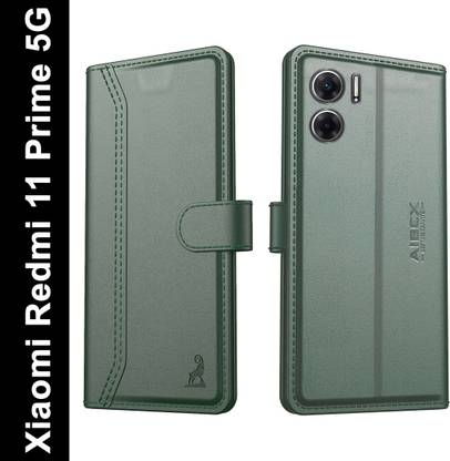 AIBEX Flip Cover for Redmi 11 Prime 5G| Premium Leather Finish | Magnetic Closure | Kickstand Feature