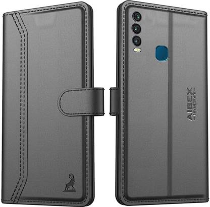 AIBEX Flip Cover for Vivo Y17 / Vivo Y15 / Vivo Y12 / Vivo U10 / Vivo Y11 (2019)| Premium Leather Finish