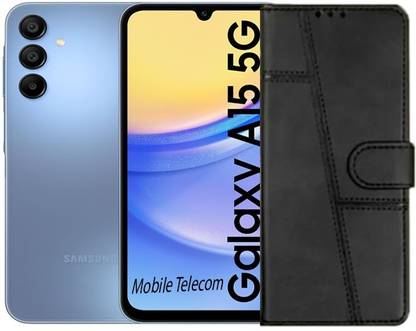 S-Hardline Flip Cover for Samsung Galaxy A15 5G, Premium PU Leather Finish Flip Case