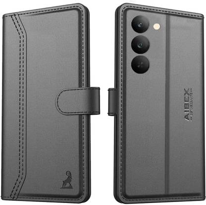 AIBEX Flip Cover for Realme Narzo 80 Lite 5G / Realme C73 5G / Realme C75 5G |Premium Leather Finish |Magnetic