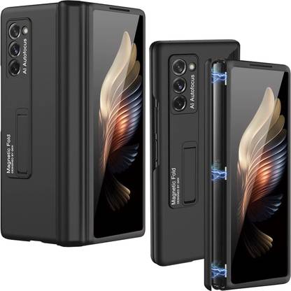 TechTrendz Front & Back Case for Samsung Galaxy Z Fold 2 Camera Protection Magnetic Hinge Protection Kickstand Case
