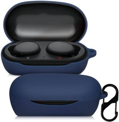 LIRAMARK Front & Back Case for Sony WF-XB700, Shockproof Protective Silicone 360° Cover Case with Buckle