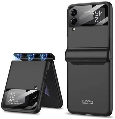 Nik's World Front & Back Case for Samsung Galaxy Z Flip 4 Matte PC Shockproof Magnetic Folding Hinge Protection Cover