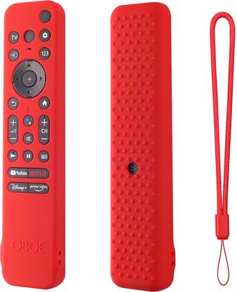 Oboe Front & Back Case for Sony Smart Tv 2022 Voice Remote RMF-TX 800U RMF-TX 900U Silicone Remote Cover with Lanyard
