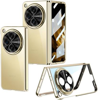 Midkart Front & Back Case for OnePlus Open with Front Glass Case Electroplated Anti-Yellowing Camera Protection Cover