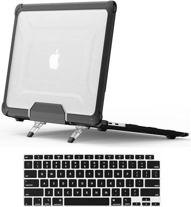 TechTrendz Front & Back Case for MacBook Pro 13 (2023-2016) M2/M1 (A2338/A2289/A2159) with Kickstand & Keyguard