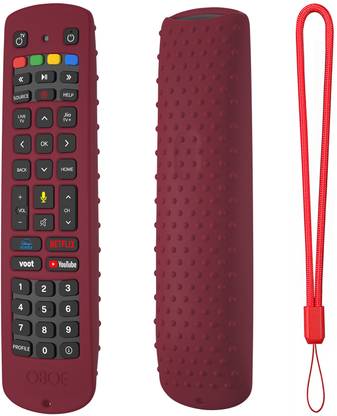 Oboe Front & Back Case for Jio Tv Remote Protective Cover with Lanyard [Remote NOT Included]