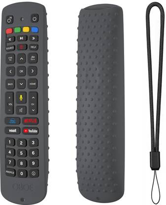 Oboe Front & Back Case for Jio Tv Remote Protective Cover with Lanyard [Remote NOT Included]