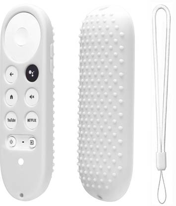ओबो Front & Back Case Google Chromecast Tv Voice Remote Silicone Full Wrap Protective Cover with Lanyard के लिए