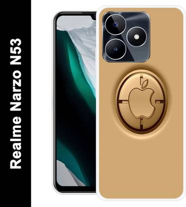 JSSIS Back Cover for Realme Narzo N53 ( APPLE LOGO,APPLE PRINT,IPHONE) PRINTED BACK COVER