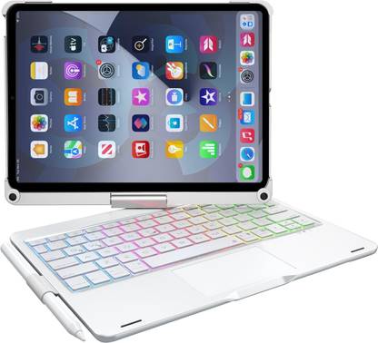 Proelite Keyboard Case for iPad (A16) 11th/10th Gen 2025/2022 Rotatable Wireless Bluetooth TouchPad Keyboard
