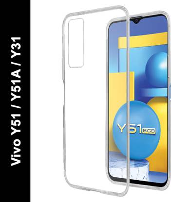 Casotec Back Cover for Vivo Y51A, Vivo Y51 (2020), Vivo Y31 (2021) Clear TPU Case