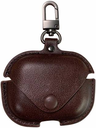 KHR Pouch for boAt Airdopes 161 Cover Leather Storage Bag Earphone Cover with Keychain