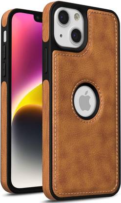 COVERHEAD Protective Case for Luxury Leather Back Cover for Apple iPhone 14 + (Brown,Shock Proof, Pack of: 1)