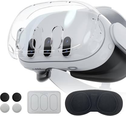 Zorbes Protective Case for Lens Cover, Tempered Film, Joystick Caps (No Meta Quest 3)