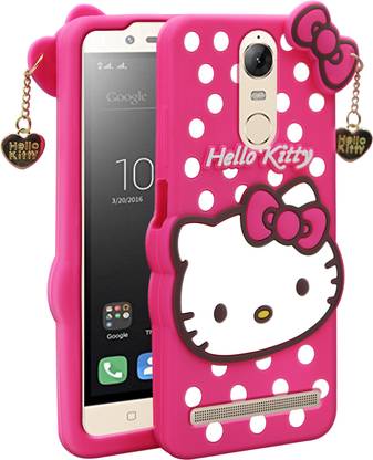 Dgeot Protective Case for Lenovo K5 Note 4G Cute Hello Kitty Soft Case with 3D Kitty Face And Pendant (Pink)