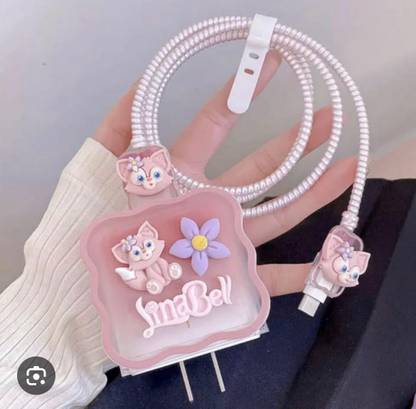 SSNE LINABELL PINK APPLE IPHONE 18W/20W USB-C CHARGER PROTECTIVE CASE Cable Protector