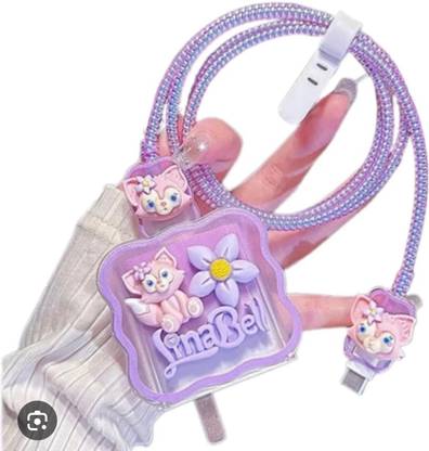 SSNE LINABELL PURPLE APPLE IPHONE 18W/20W USB-C CHARGER PROTECTIVE CASE Cable Protector