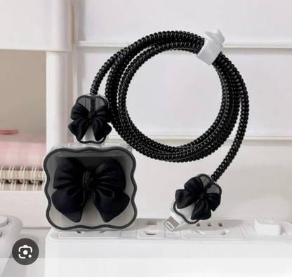 SSNE BLACK BOW APPLE IPHONE 18W/20W USB-C CHARGER PROTECTIVE CASE Cable Protector