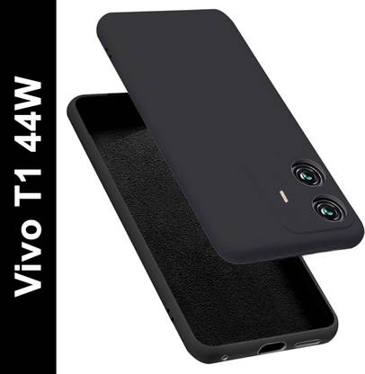 VAPRIF Back Cover for Vivo T1 44W, Matte Rubberized Soft Silicone Protective Cloth Inside