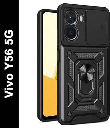 Moshking Back Cover for Vivo Y56 5G, 360° Protection | Rotate Ring Stand | Slide Camera Mobile Phone Case