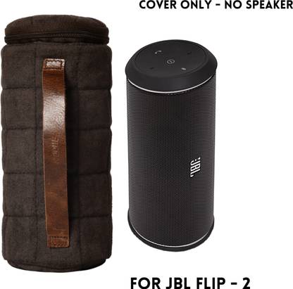 L Bohe Speaker Case Cover for JBL Flip - 2 Canvas Quilted Pattern & Natural Leather Fusings