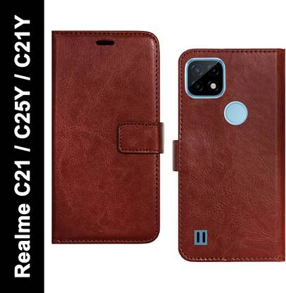 Spicesun Flip Cover for Realme C21, Realme C21Y, realme C25Y